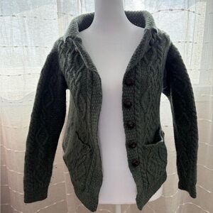 Aran Crafts 100% Merino Wool Cardigan - Made in Ireland